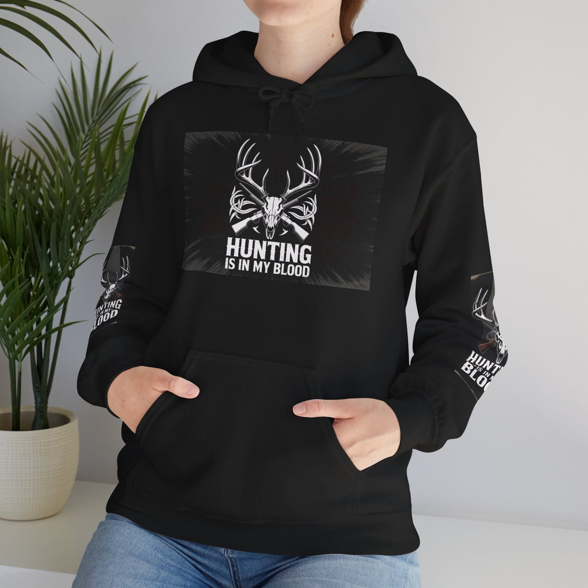 Hunting-Themed Hooded Sweatshirt - Perfect for Outdoor Enthusiasts, Gift for Hunters, Cozy Layer for All Seasons, Ideal for Camping, [...]