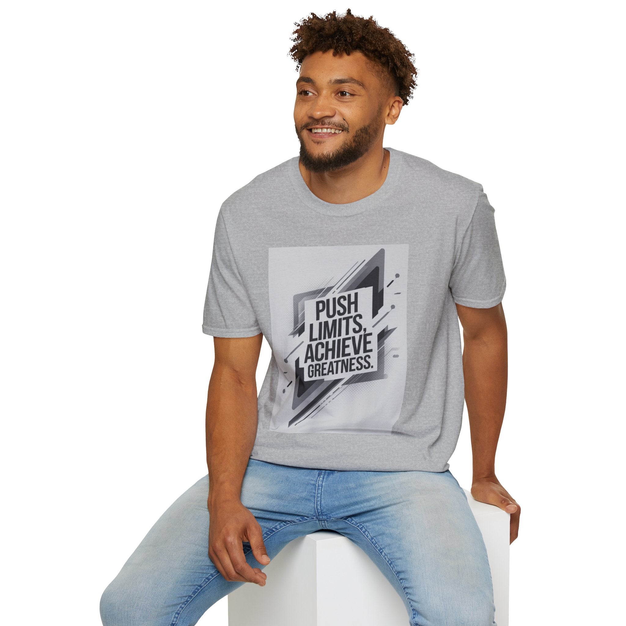 Motivational Unisex T-Shirt - "Push Limits, Achieve Greatness" - Great for Fitness, Gifts, or Daily Wear, Inspirational Apparel, [...]