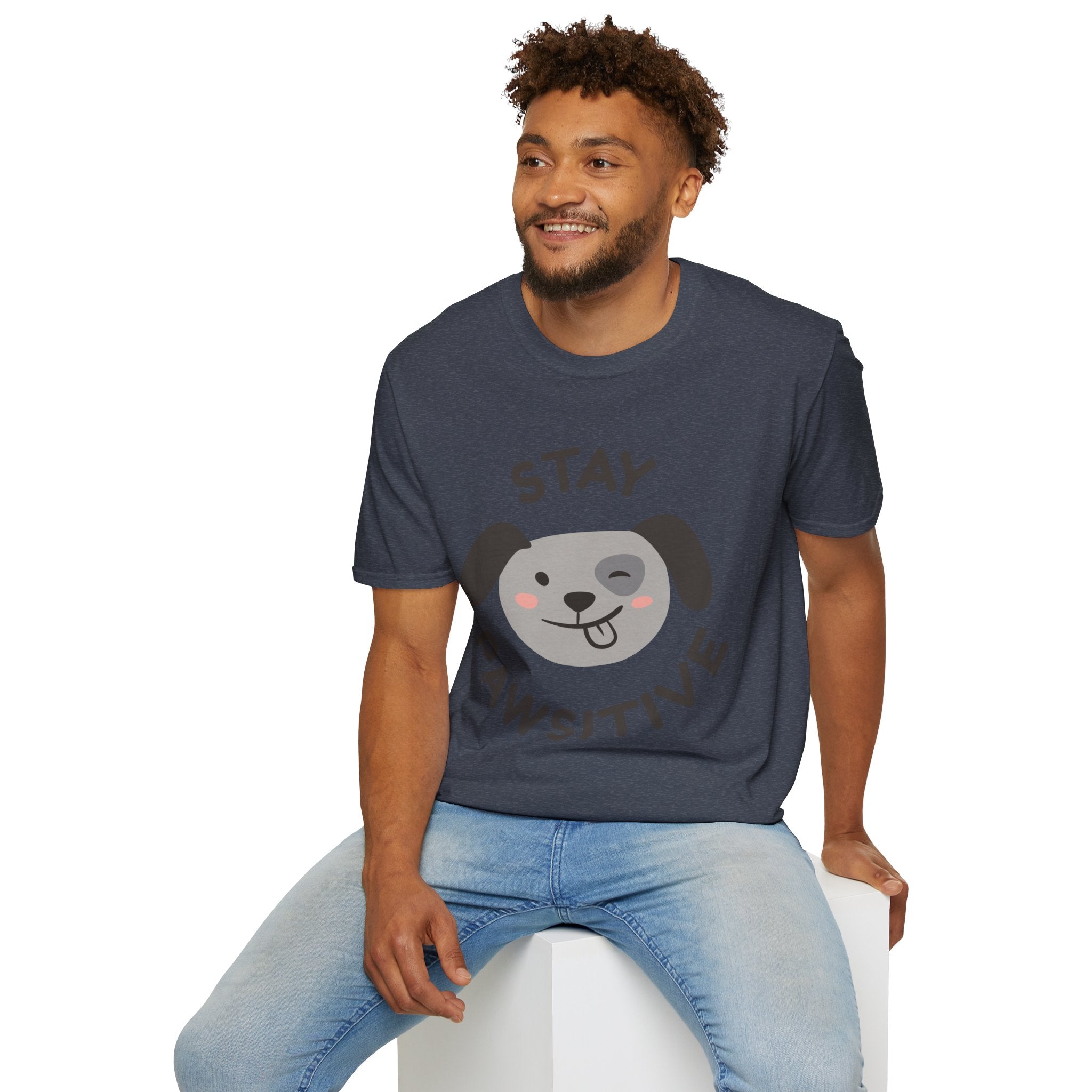 Stay Pawsitive Dog Lover T-Shirt, Pet Owner Gift, Funny Animal Tee, Casual Wear, Gifts for Dog Lovers, Cute Dog Shirt