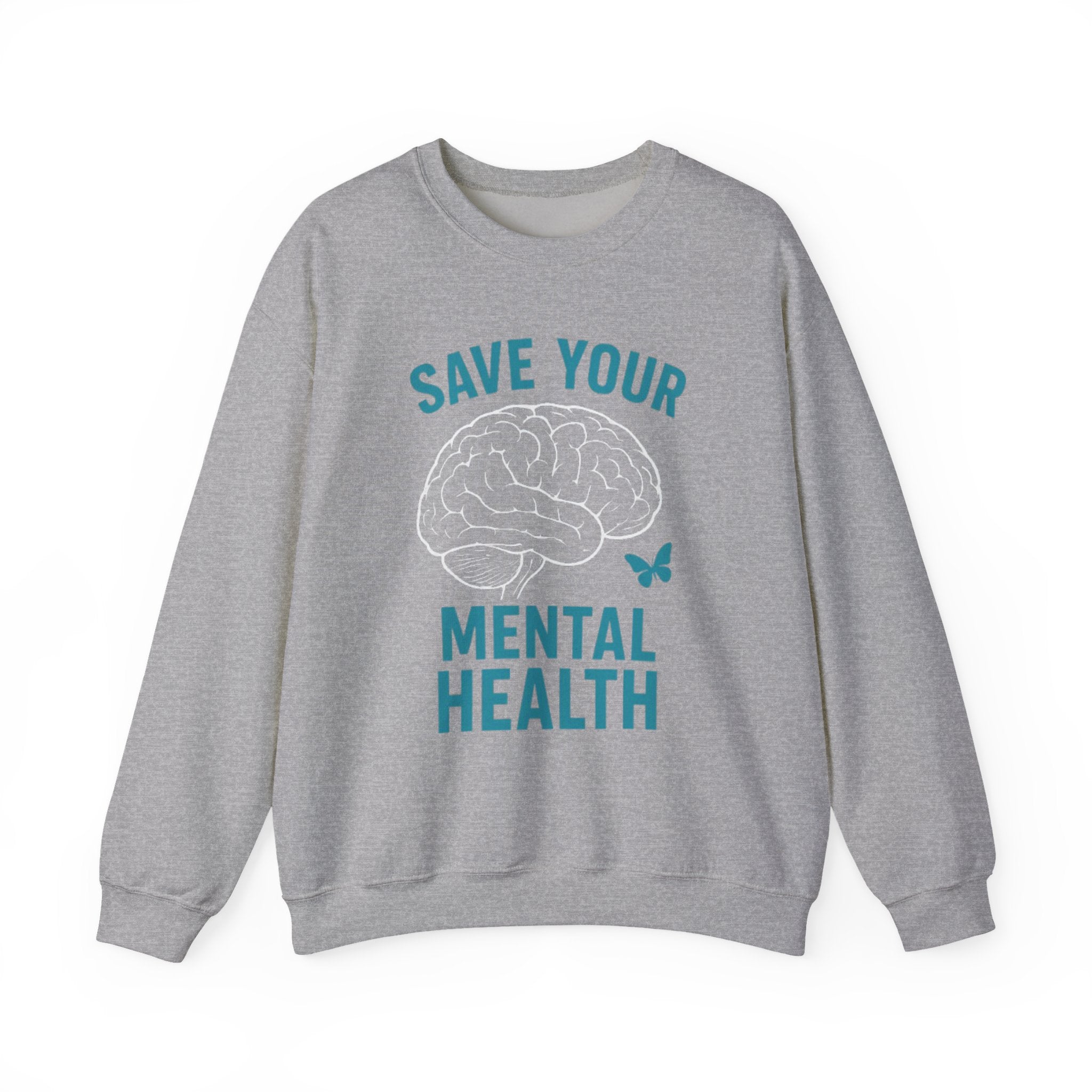 Mental Health Awareness Crewneck Sweatshirt, Unisex Gift, Self-Care Apparel, Cozy Layer, Ideal for Everyday Wear