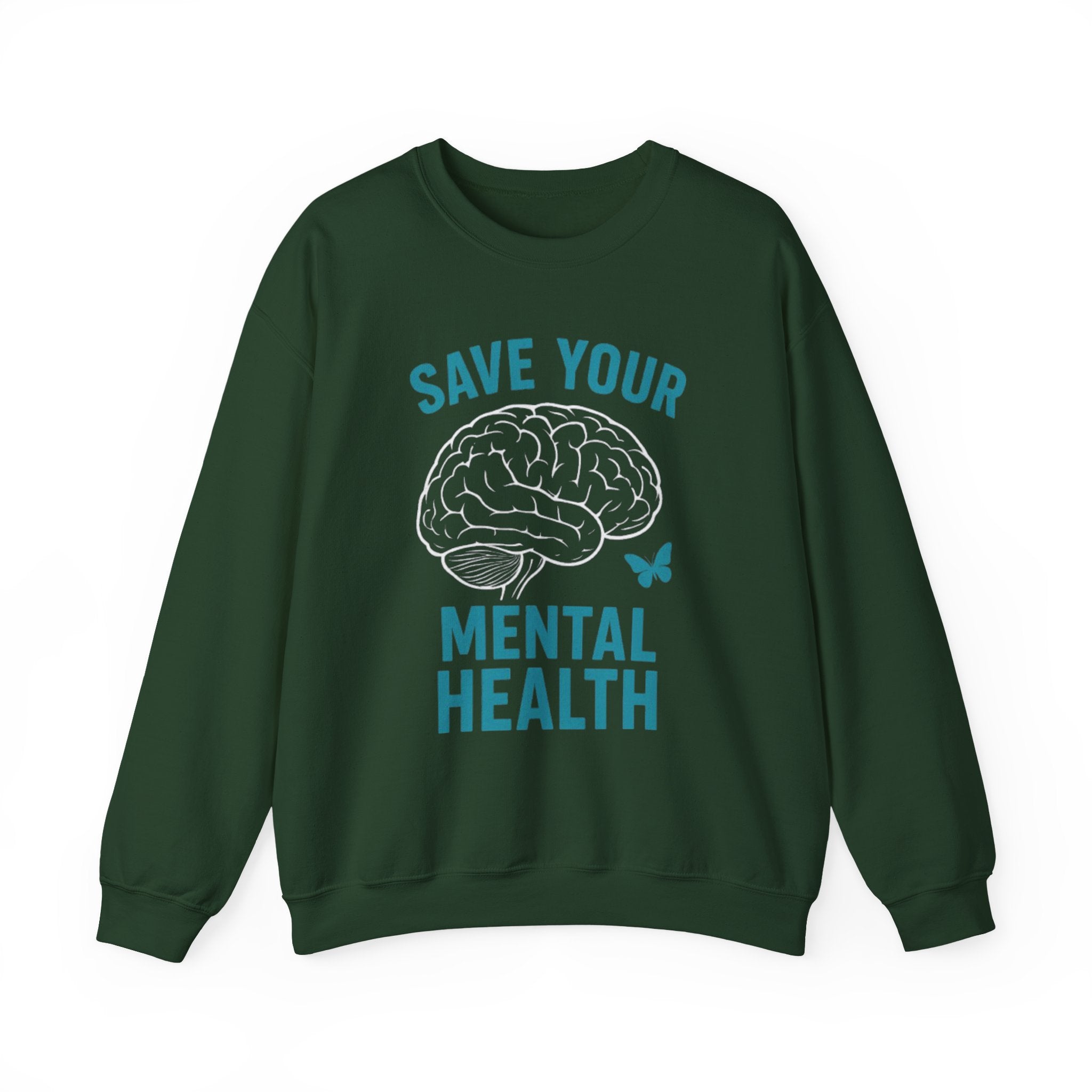 Mental Health Awareness Crewneck Sweatshirt, Unisex Gift, Self-Care Apparel, Cozy Layer, Ideal for Everyday Wear