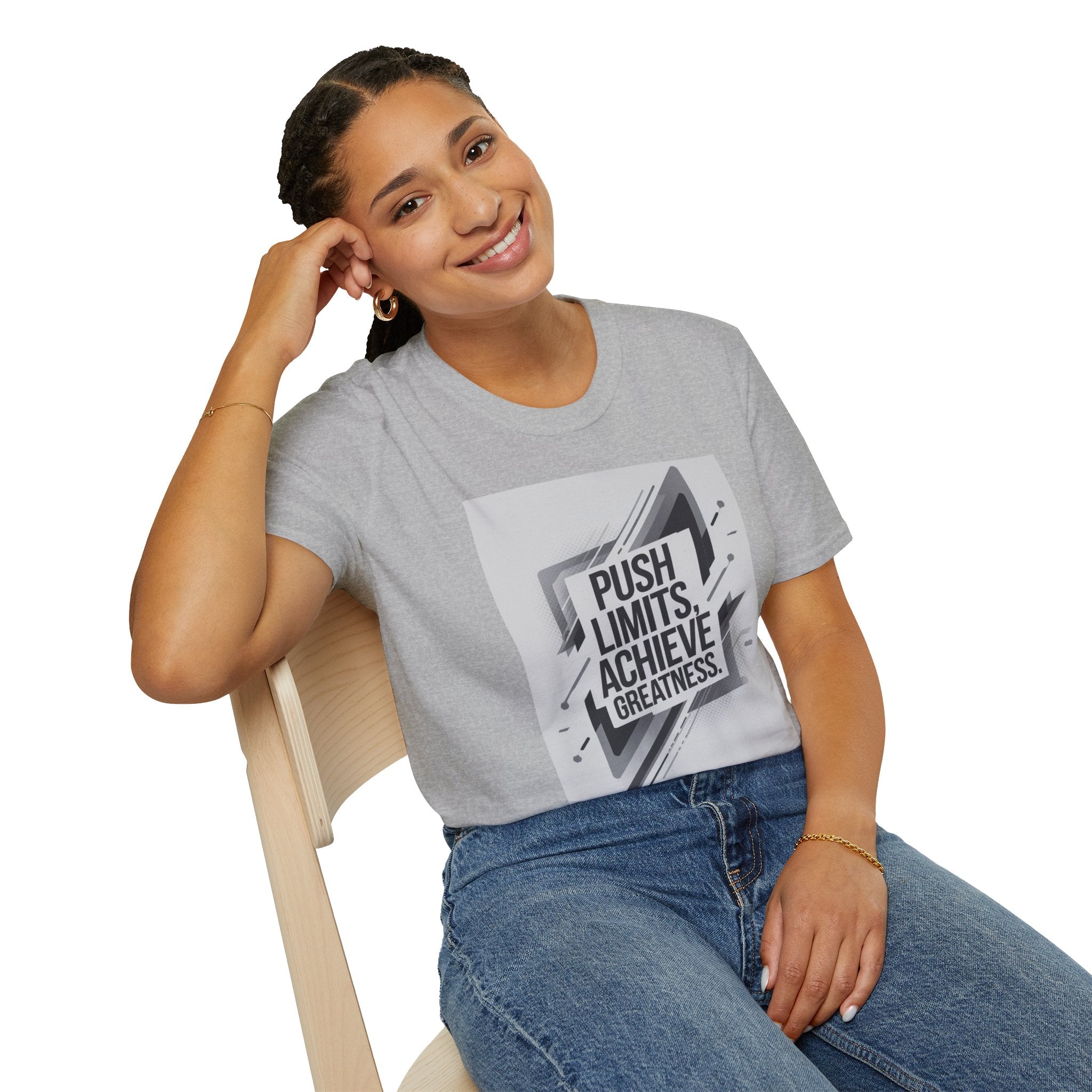 Motivational Unisex T-Shirt - "Push Limits, Achieve Greatness" - Great for Fitness, Gifts, or Daily Wear, Inspirational Apparel, [...]