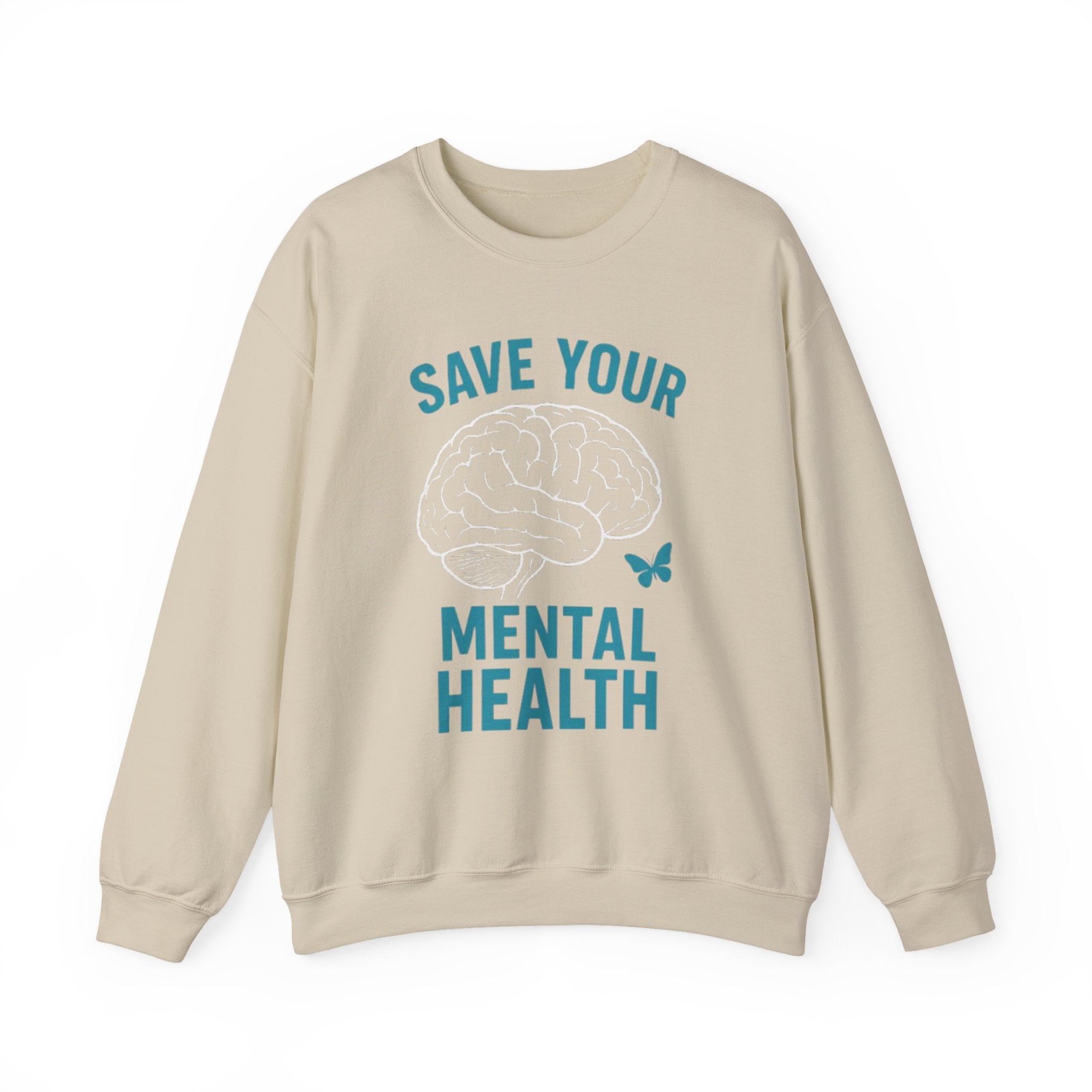 Mental Health Awareness Crewneck Sweatshirt, Unisex Gift, Self-Care Apparel, Cozy Layer, Ideal for Everyday Wear