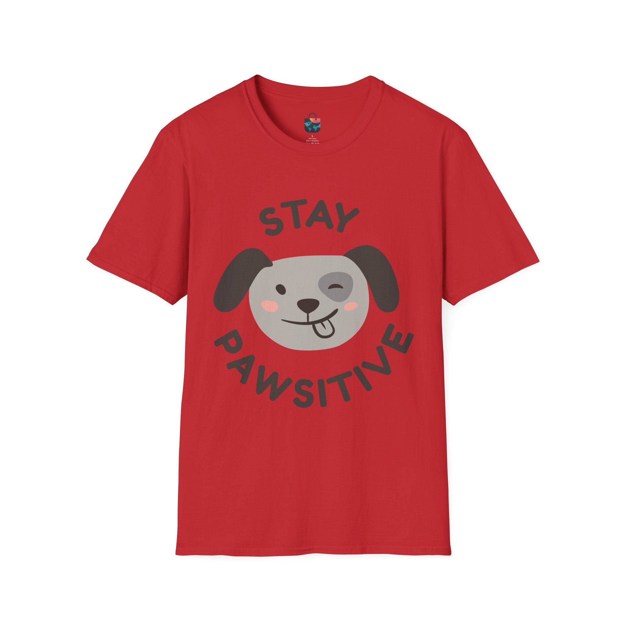 Stay Pawsitive Dog Lover T-Shirt, Pet Owner Gift, Funny Animal Tee, Casual Wear, Gifts for Dog Lovers, Cute Dog Shirt