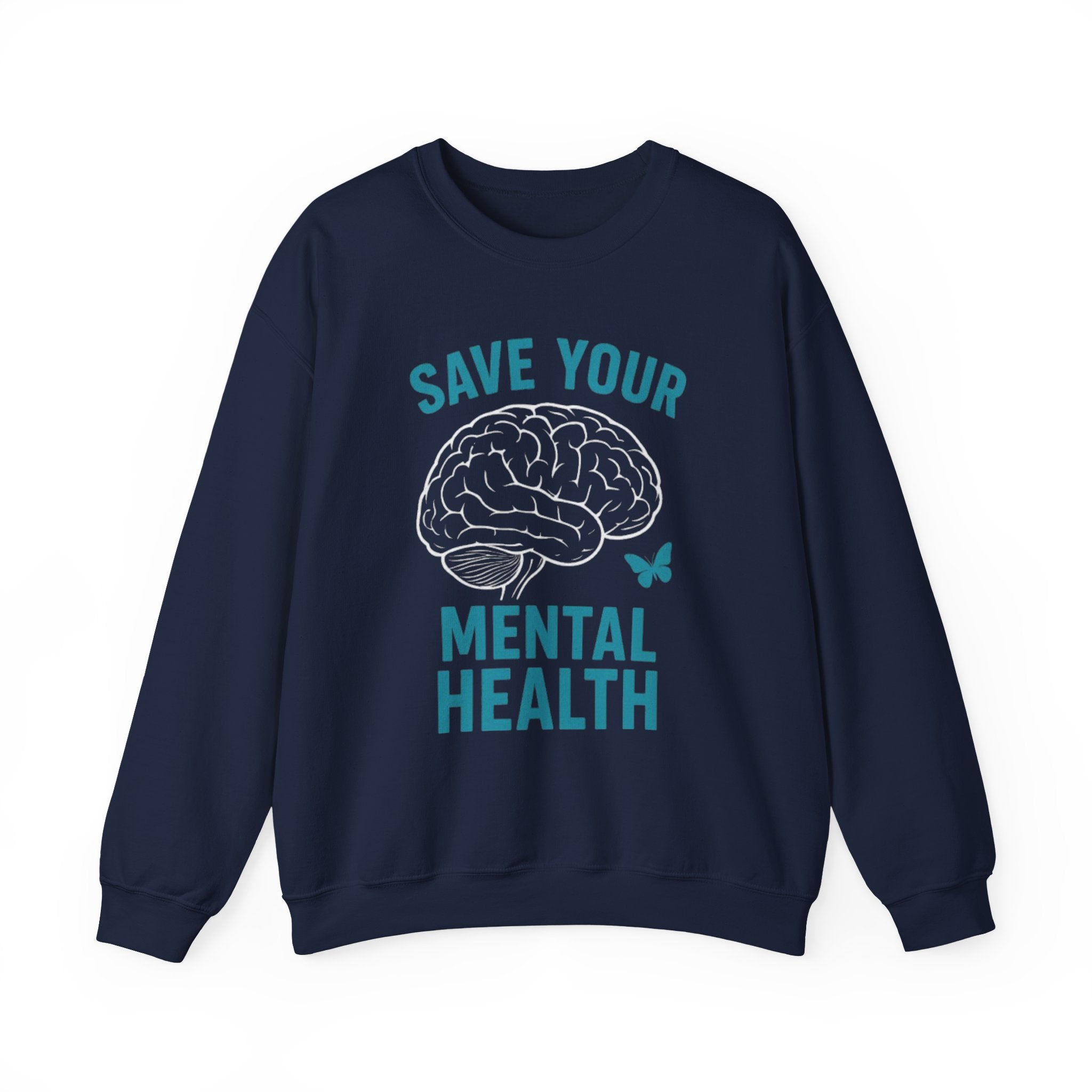 Mental Health Awareness Crewneck Sweatshirt, Unisex Gift, Self-Care Apparel, Cozy Layer, Ideal for Everyday Wear