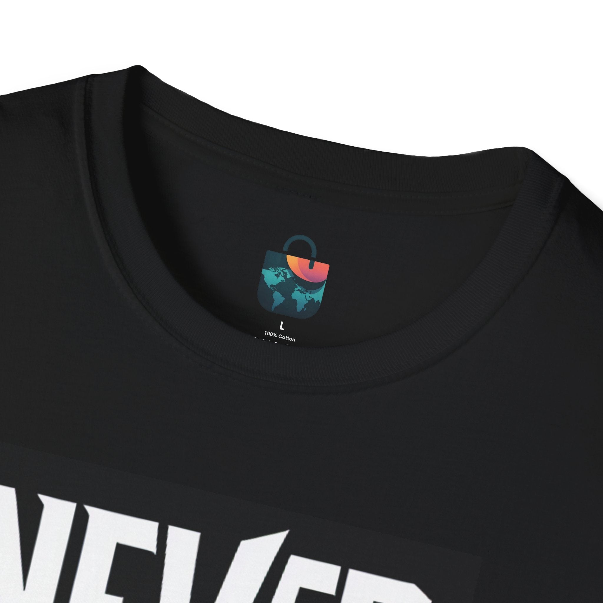 Motivational Unisex T-Shirt - Never Give Up Design, Inspirational Apparel, Gift for Encouragement, Fitness Wear, Casual Style