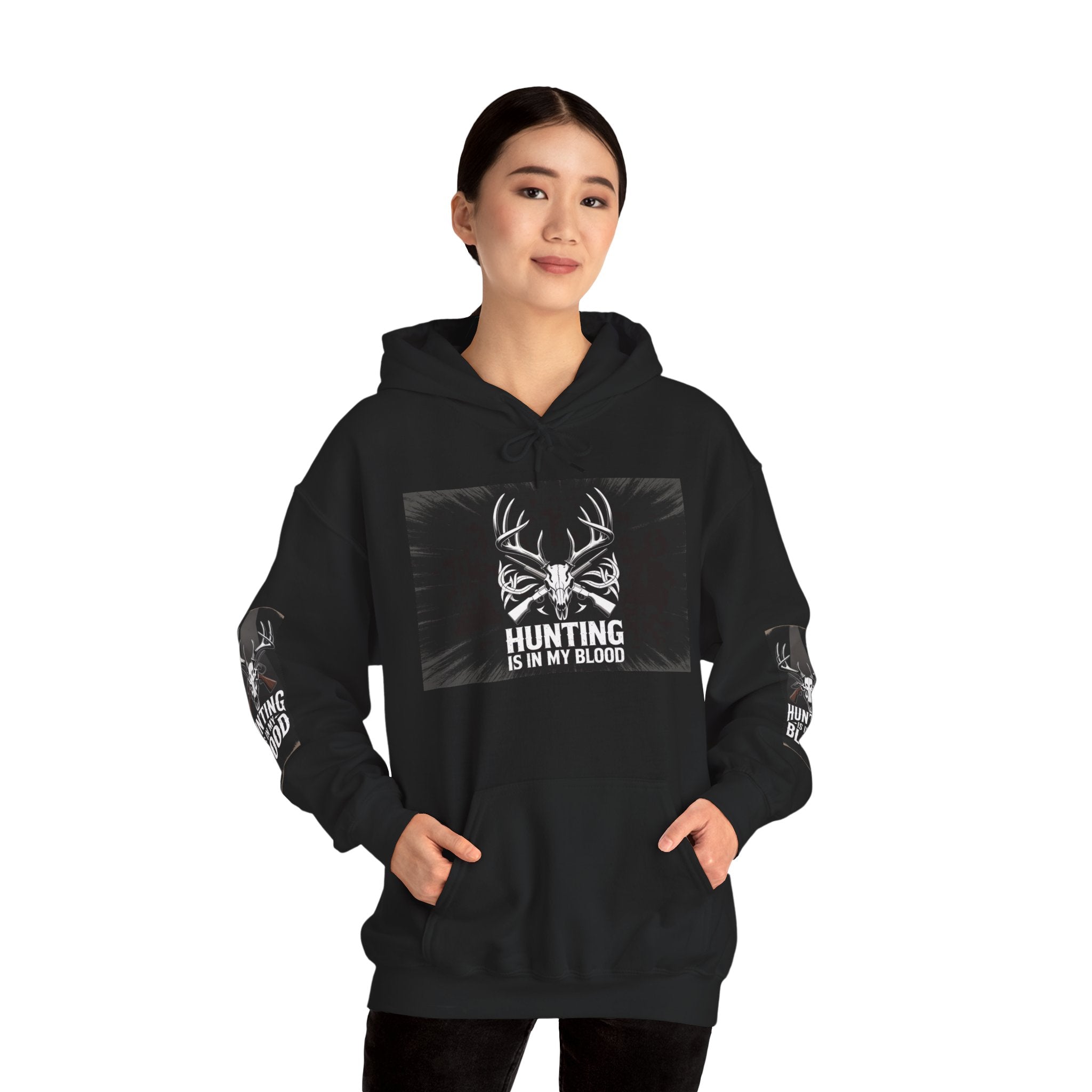 Hunting-Themed Hooded Sweatshirt - Perfect for Outdoor Enthusiasts, Gift for Hunters, Cozy Layer for All Seasons, Ideal for Camping, [...]