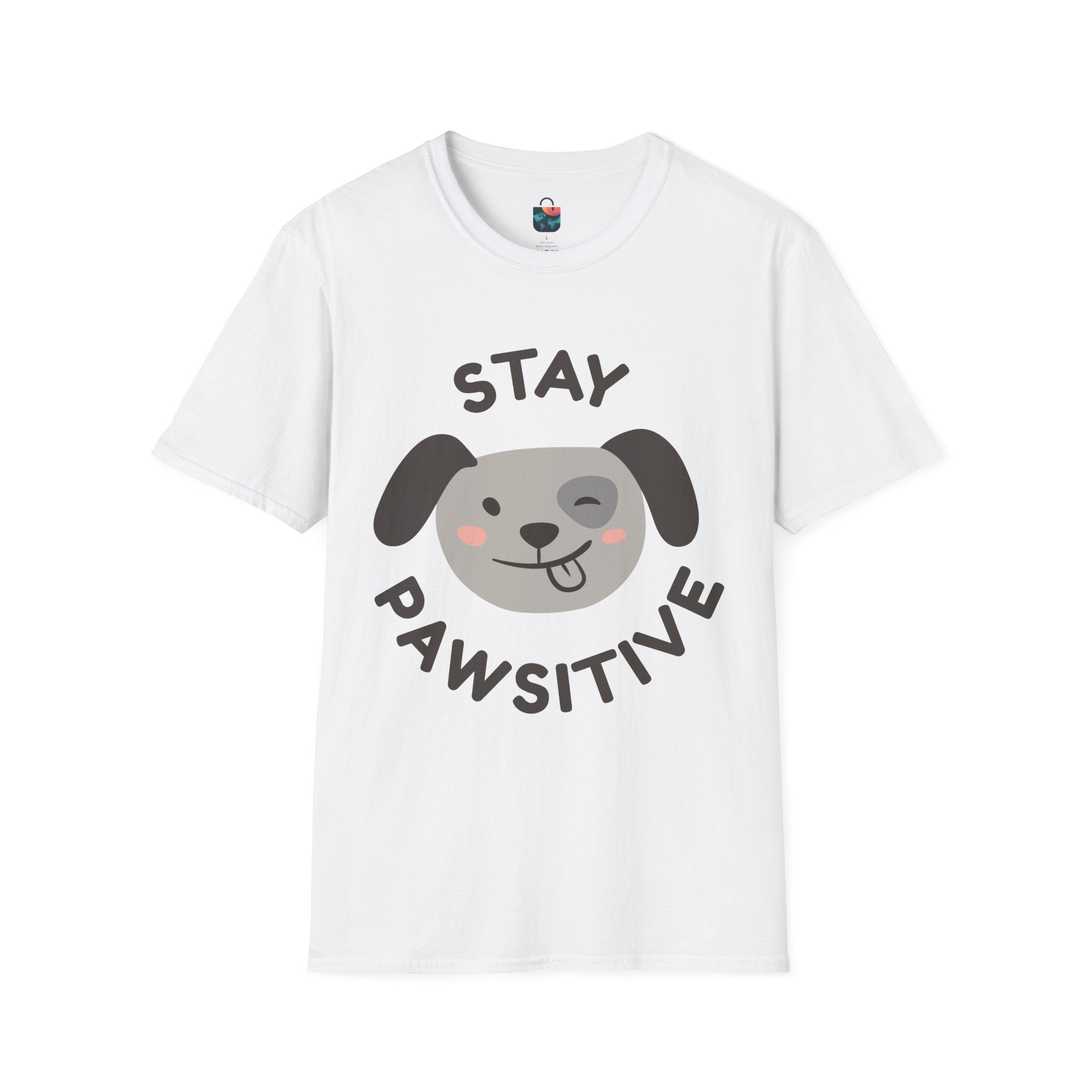 Stay Pawsitive Dog Lover T-Shirt, Pet Owner Gift, Funny Animal Tee, Casual Wear, Gifts for Dog Lovers, Cute Dog Shirt