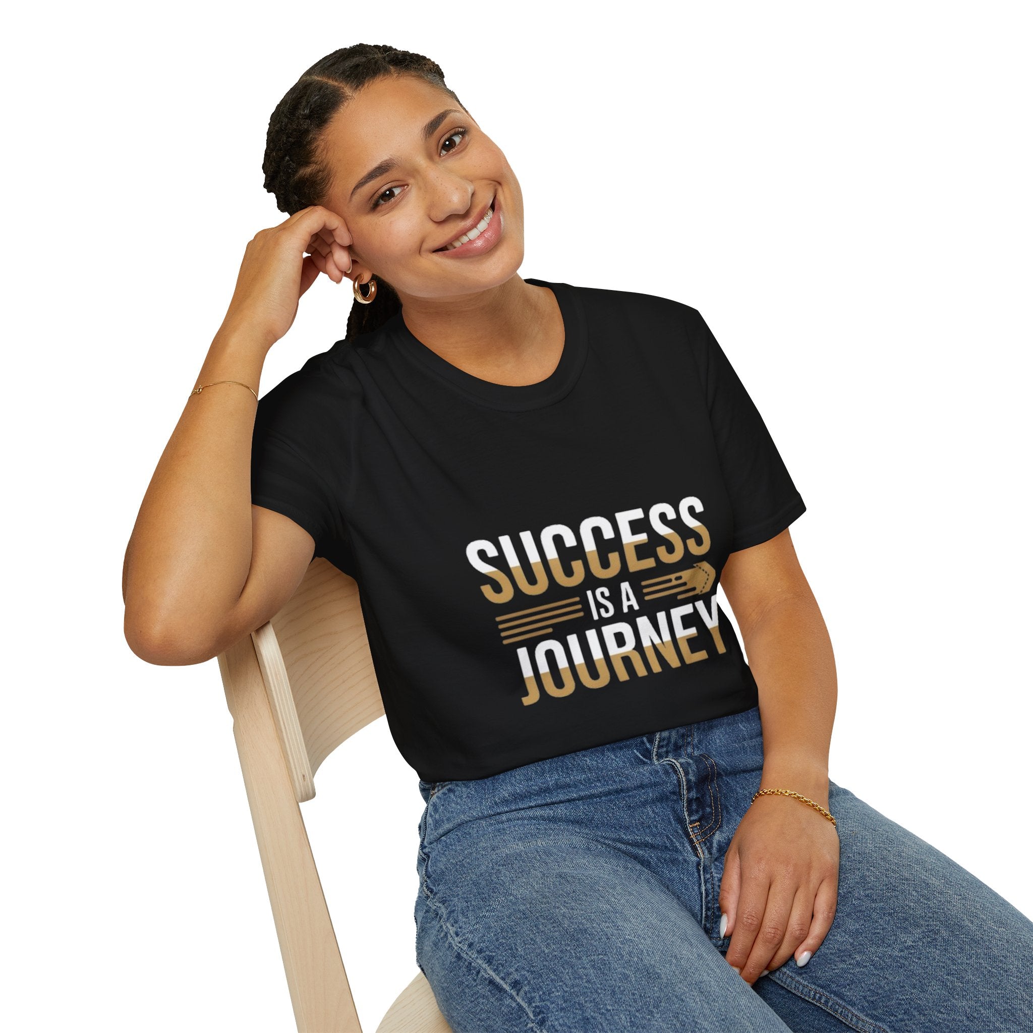Success is a Journey Unisex Softstyle T-Shirt, Motivational Tee, Inspirational Apparel, Gift for Graduations, Casual Wear, Everyday Comfort