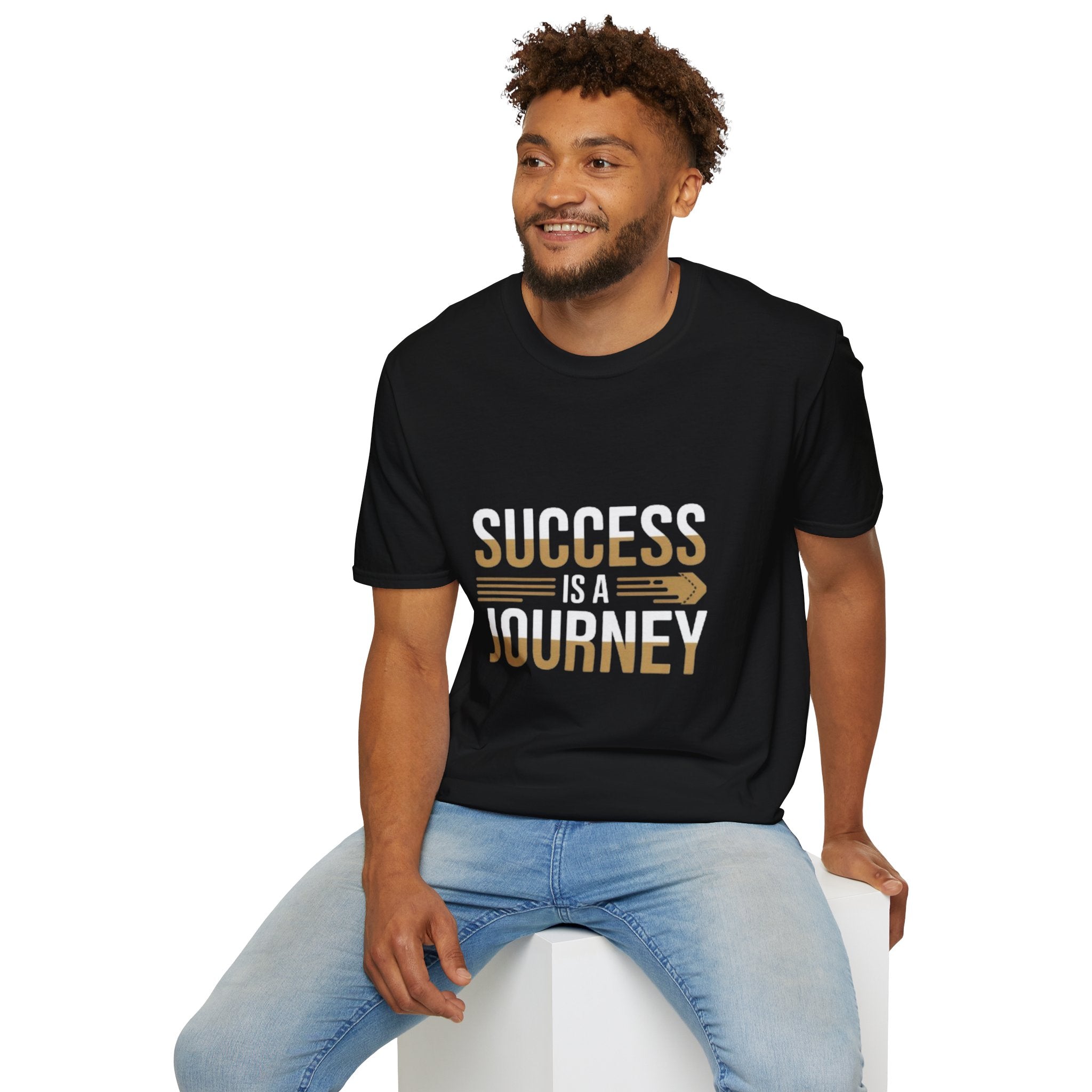 Success is a Journey Unisex Softstyle T-Shirt, Motivational Tee, Inspirational Apparel, Gift for Graduations, Casual Wear, Everyday Comfort