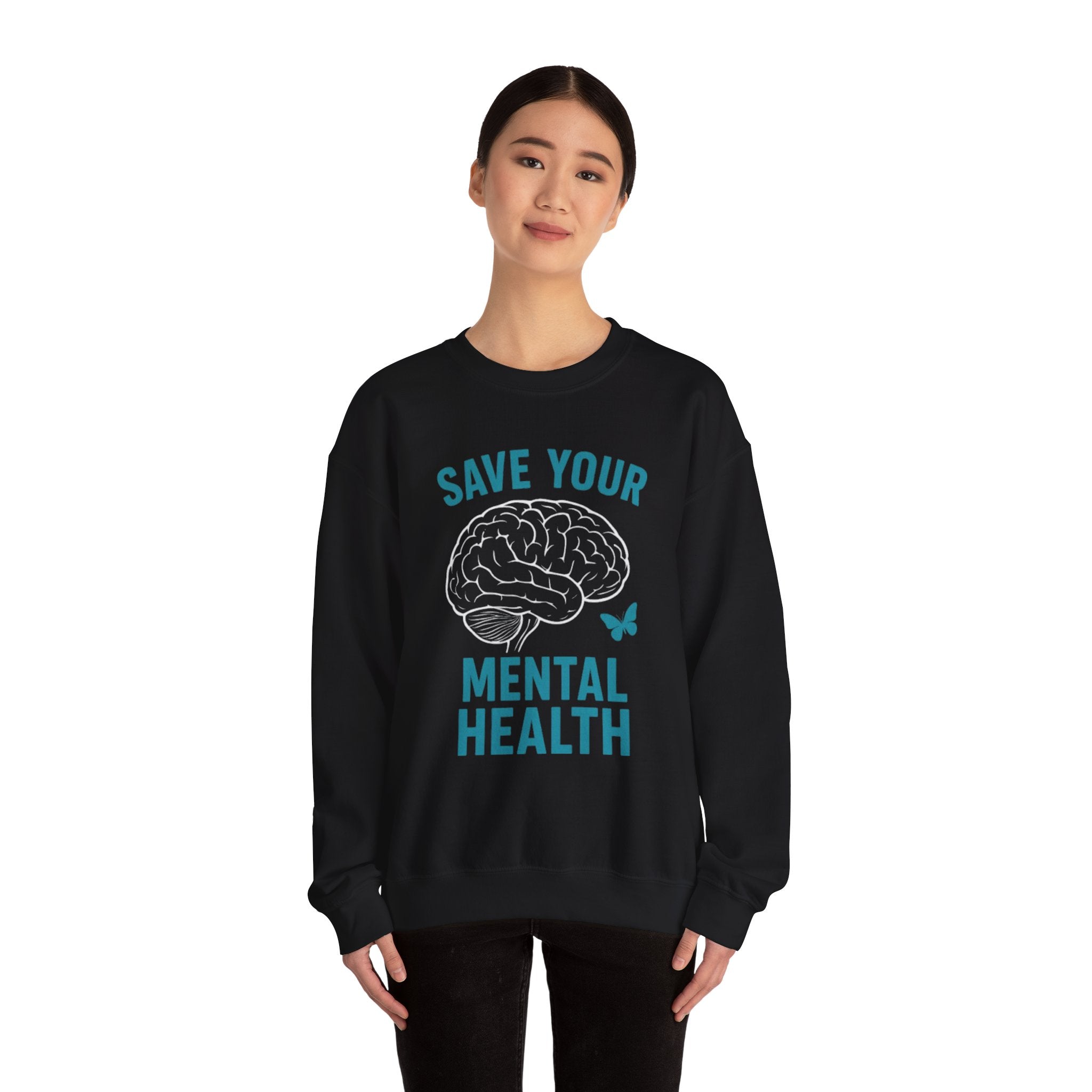Mental Health Awareness Crewneck Sweatshirt, Unisex Gift, Self-Care Apparel, Cozy Layer, Ideal for Everyday Wear