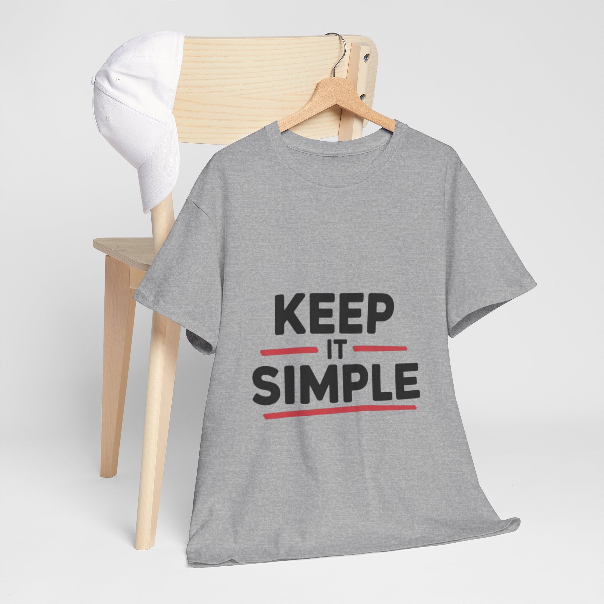 Unisex Heavy Cotton Tee - Keep It Simple Design, Casual Style, Everyday Wear, Gift for Minimalists, Birthday, Simple Life