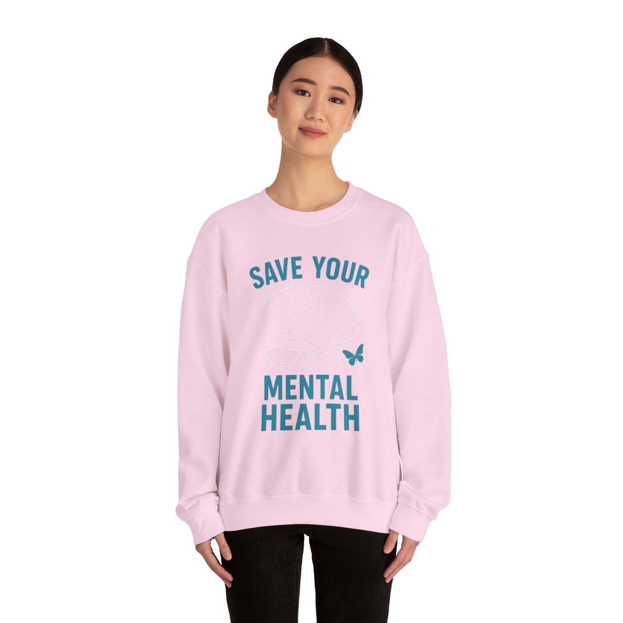 Mental Health Awareness Crewneck Sweatshirt, Unisex Gift, Self-Care Apparel, Cozy Layer, Ideal for Everyday Wear