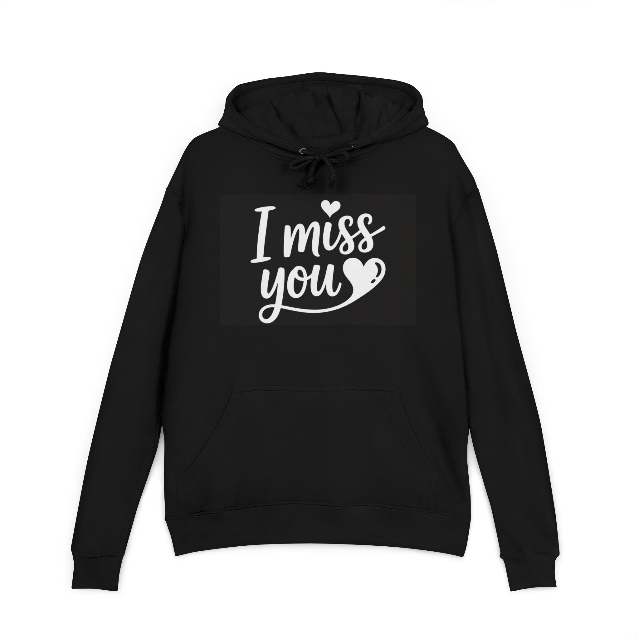 Luna Veex - I Miss You Unisex French Terry Hoodie - Comfort Wear, Heartfelt Remembrance, Thoughtful Surprise, Memorial Hoodie