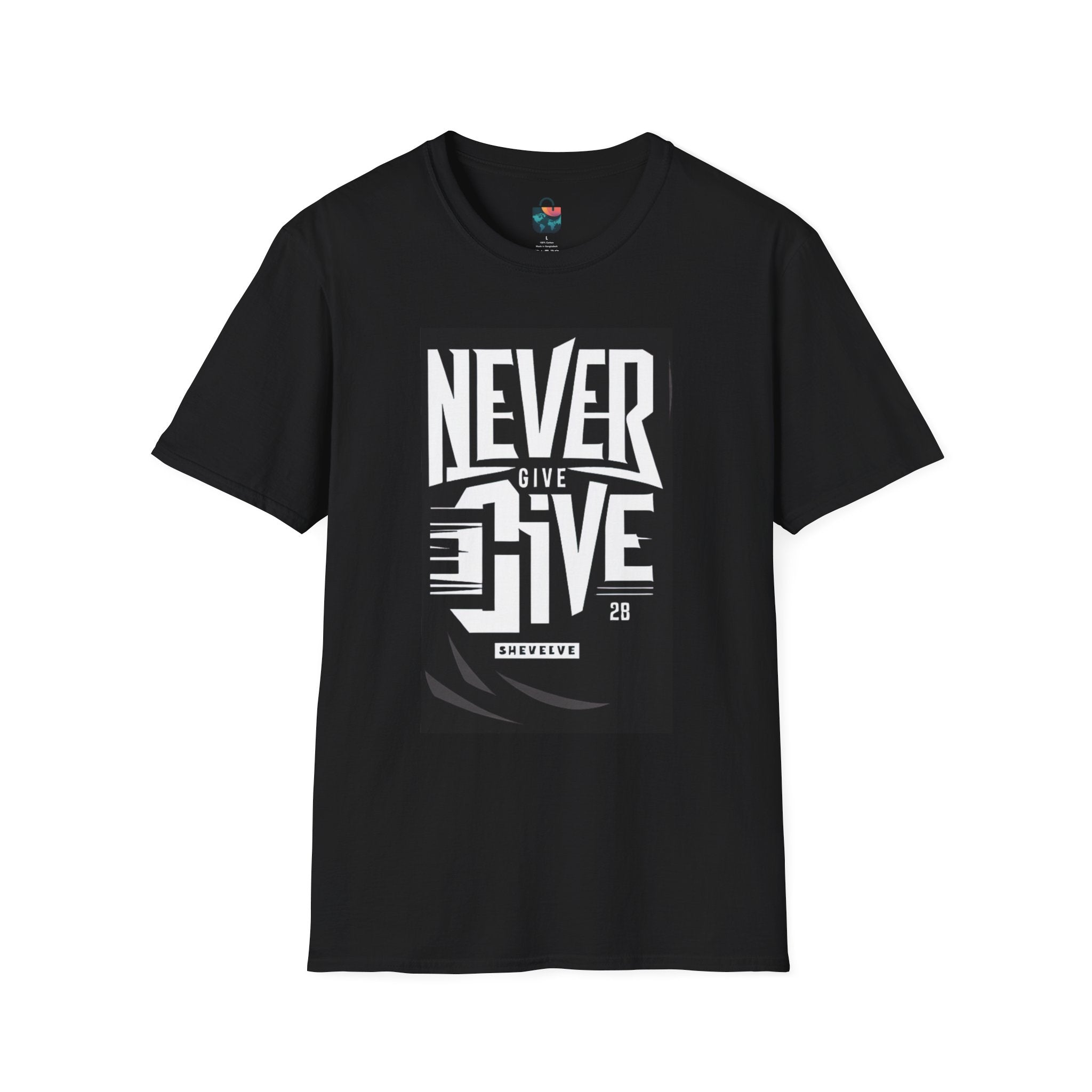 Motivational Unisex T-Shirt - Never Give Up Design, Inspirational Apparel, Gift for Encouragement, Fitness Wear, Casual Style