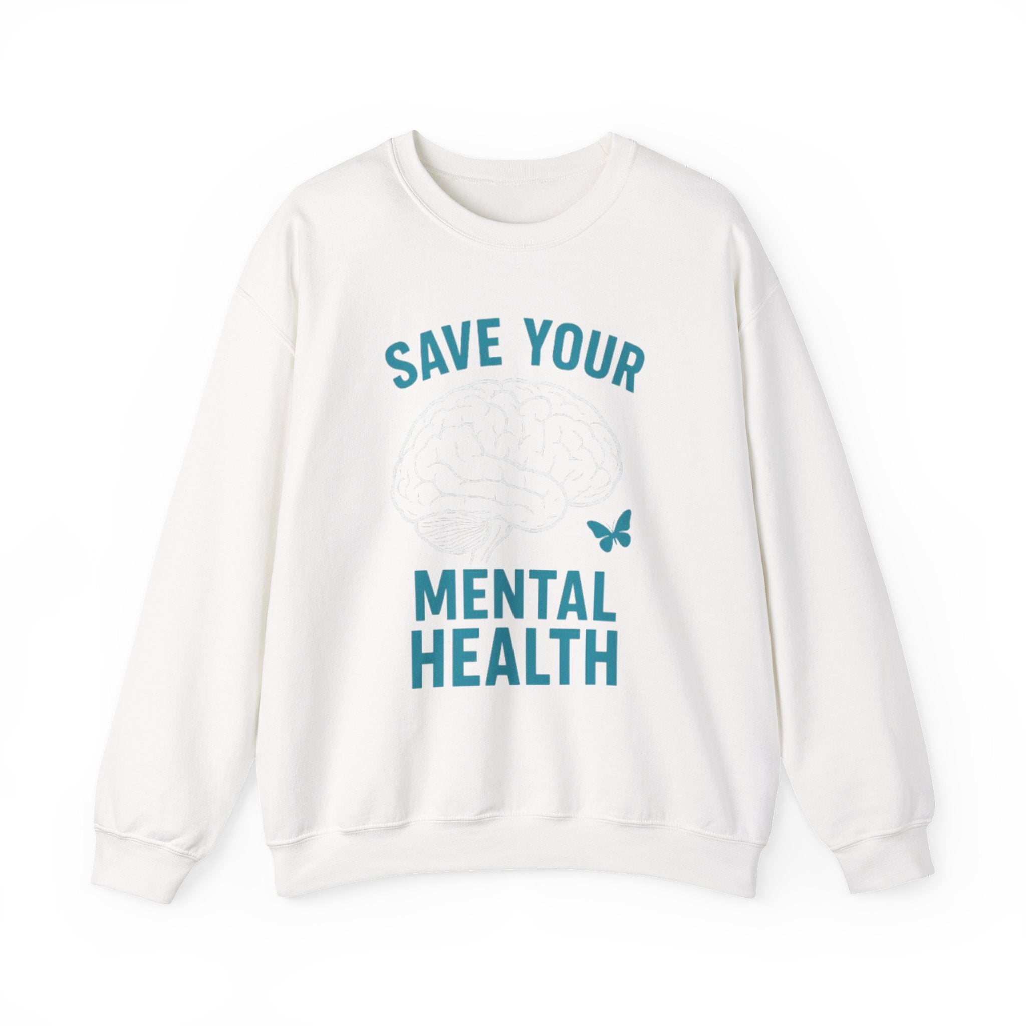 Mental Health Awareness Crewneck Sweatshirt, Unisex Gift, Self-Care Apparel, Cozy Layer, Ideal for Everyday Wear