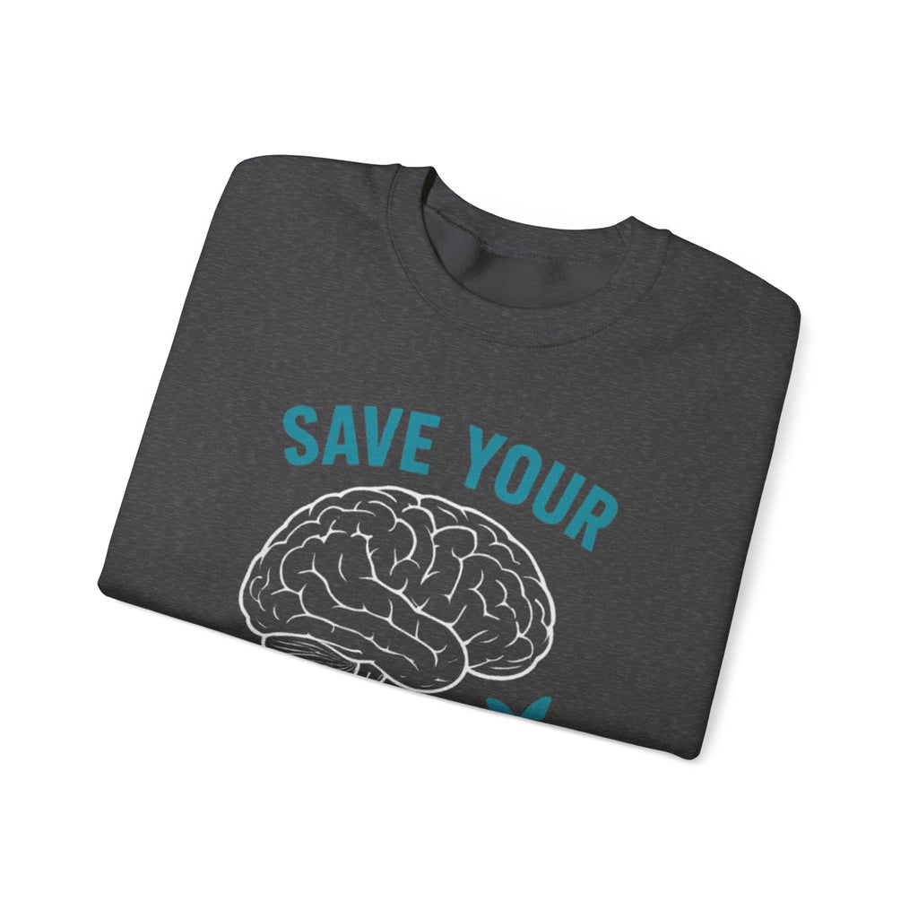Mental Health Awareness Crewneck Sweatshirt, Unisex Gift, Self-Care Apparel, Cozy Layer, Ideal for Everyday Wear