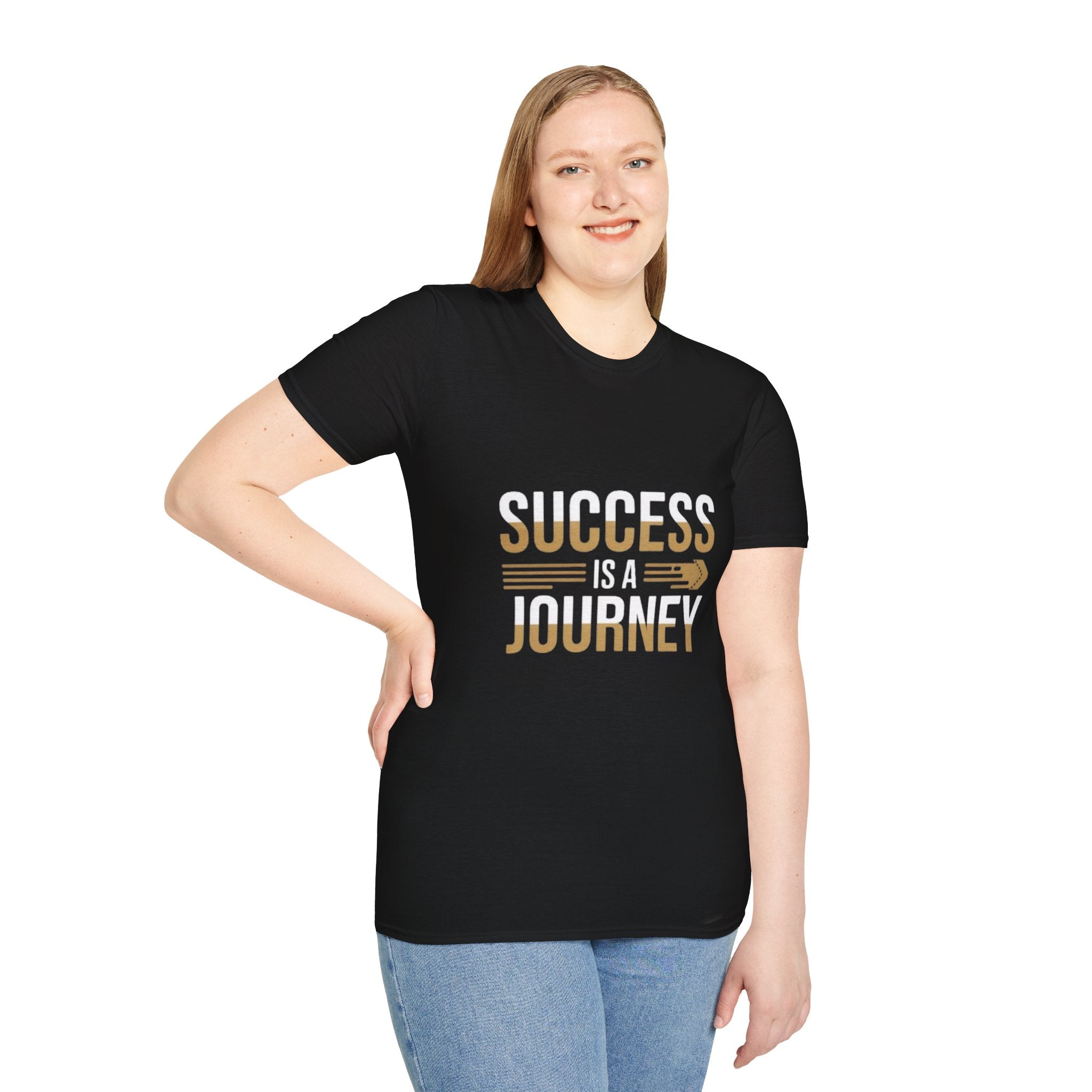 Success is a Journey Unisex Softstyle T-Shirt, Motivational Tee, Inspirational Apparel, Gift for Graduations, Casual Wear, Everyday Comfort