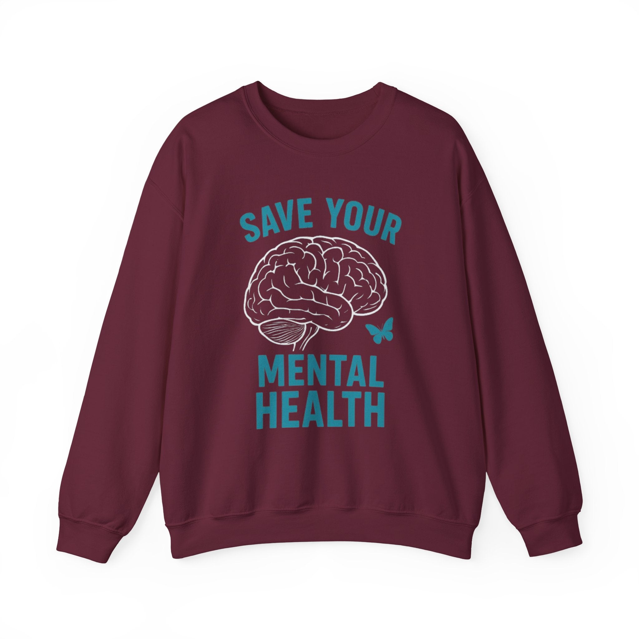 Mental Health Awareness Crewneck Sweatshirt, Unisex Gift, Self-Care Apparel, Cozy Layer, Ideal for Everyday Wear
