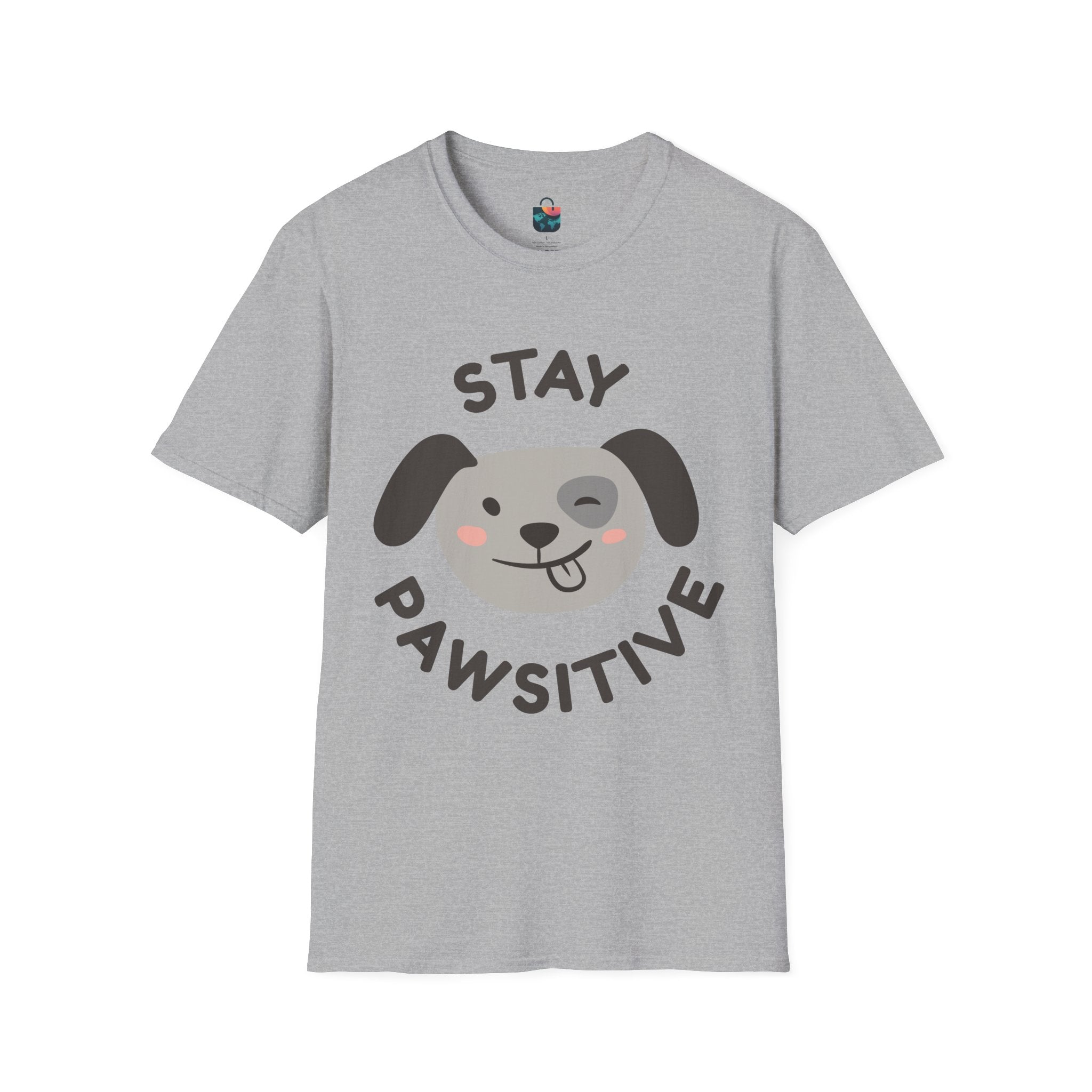 Stay Pawsitive Dog Lover T-Shirt, Pet Owner Gift, Funny Animal Tee, Casual Wear, Gifts for Dog Lovers, Cute Dog Shirt