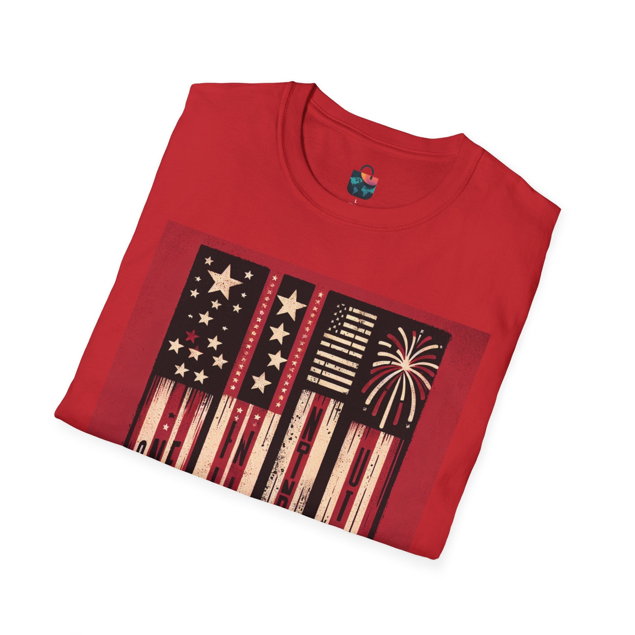 Patriotic Fireworks T-Shirt, Independence Day Tee, Summer BBQ Shirt, Casual Wear, Gifts for Veterans