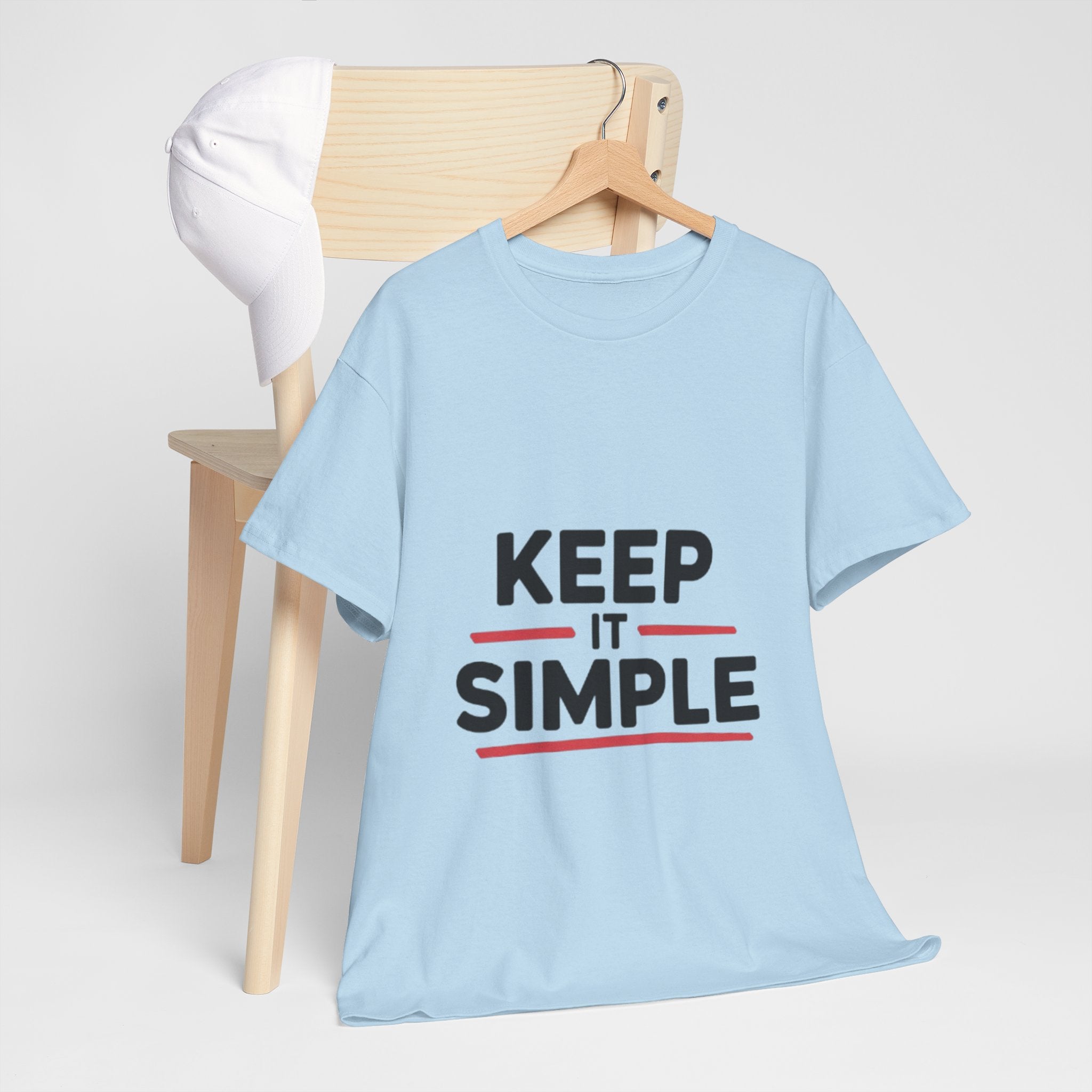 Unisex Heavy Cotton Tee - Keep It Simple Design, Casual Style, Everyday Wear, Gift for Minimalists, Birthday, Simple Life