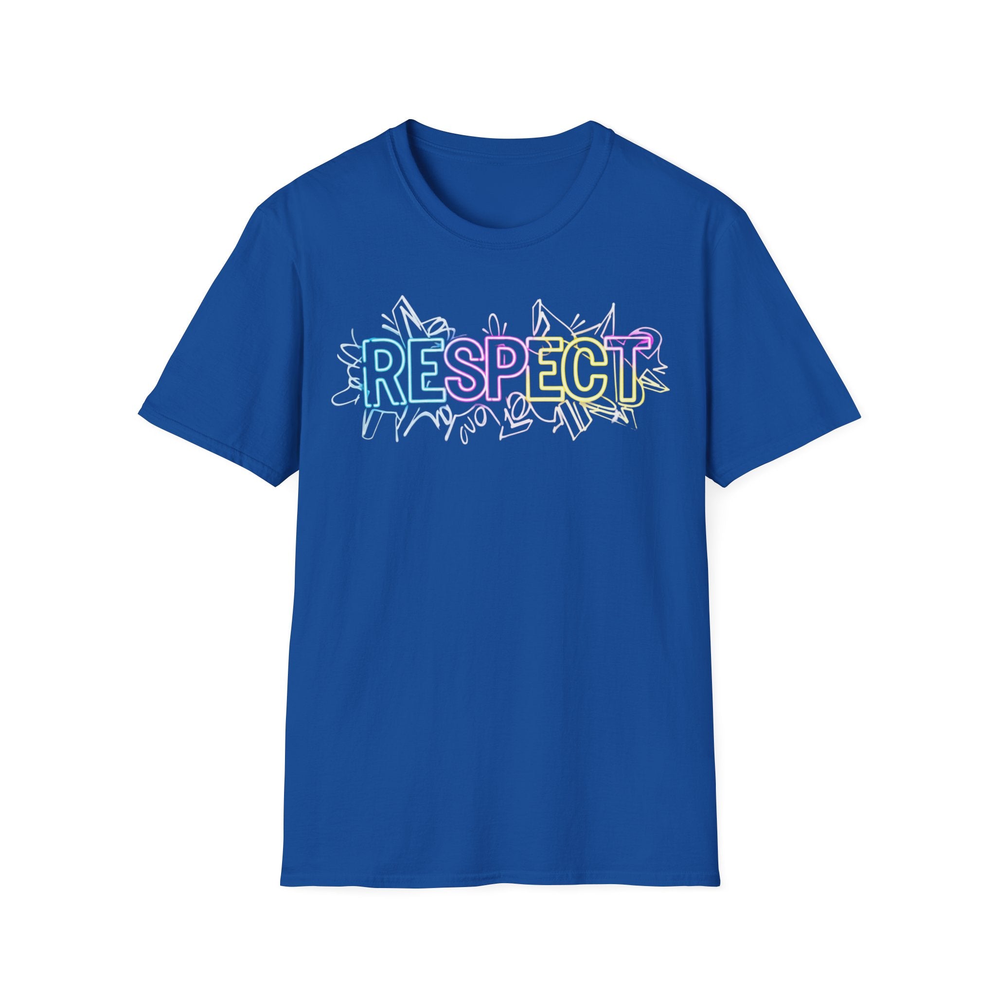 Colorful 'RESPECT' Unisex Softstyle T-Shirt, Positive Vibes Shirt, Everyday Casual Wear, Unique Gift Idea