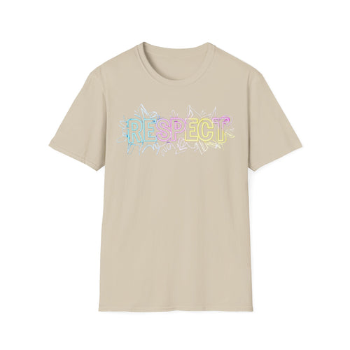 Colorful 'RESPECT' Unisex Softstyle T-Shirt, Positive Vibes Shirt, Everyday Casual Wear, Unique Gift Idea