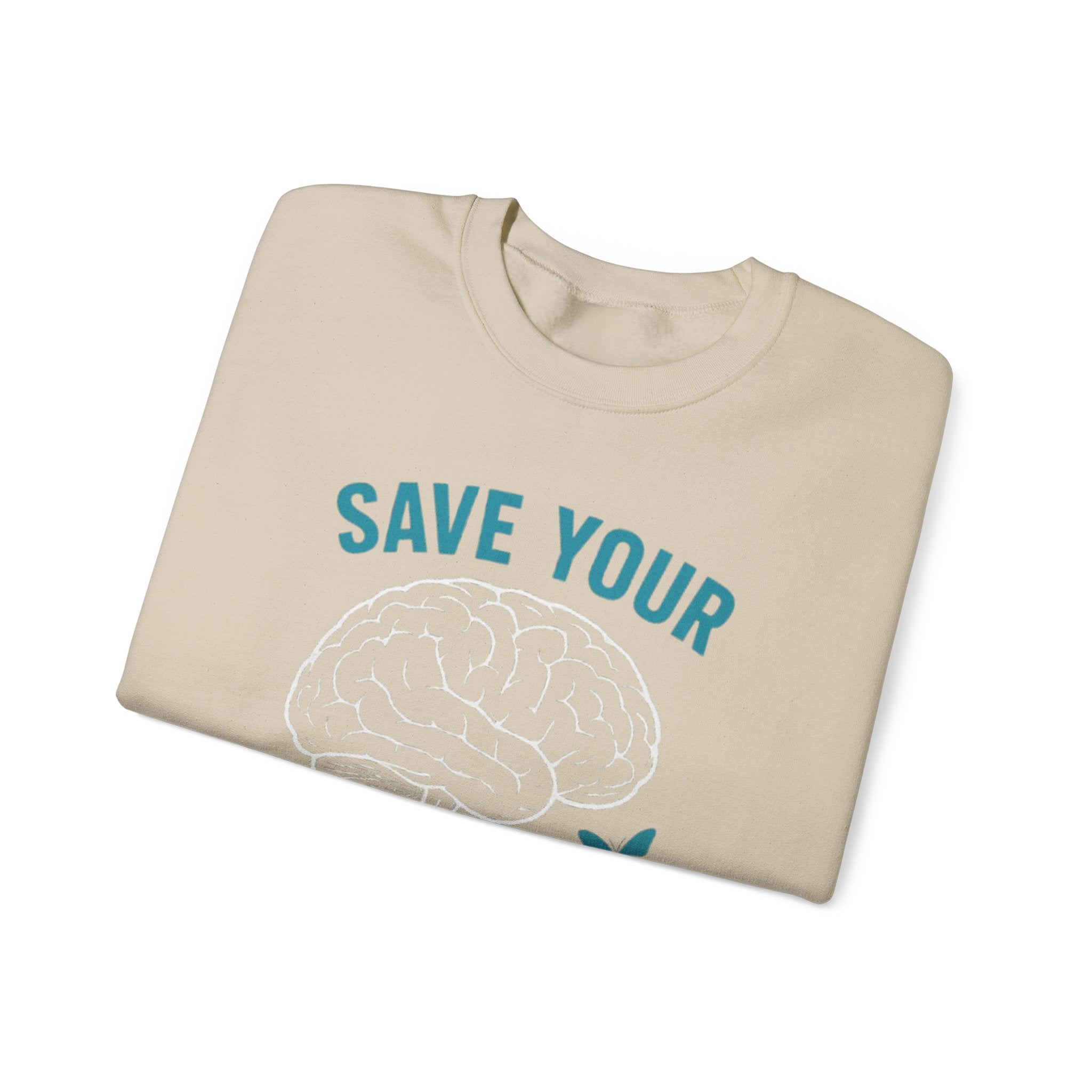 Mental Health Awareness Crewneck Sweatshirt, Unisex Gift, Self-Care Apparel, Cozy Layer, Ideal for Everyday Wear
