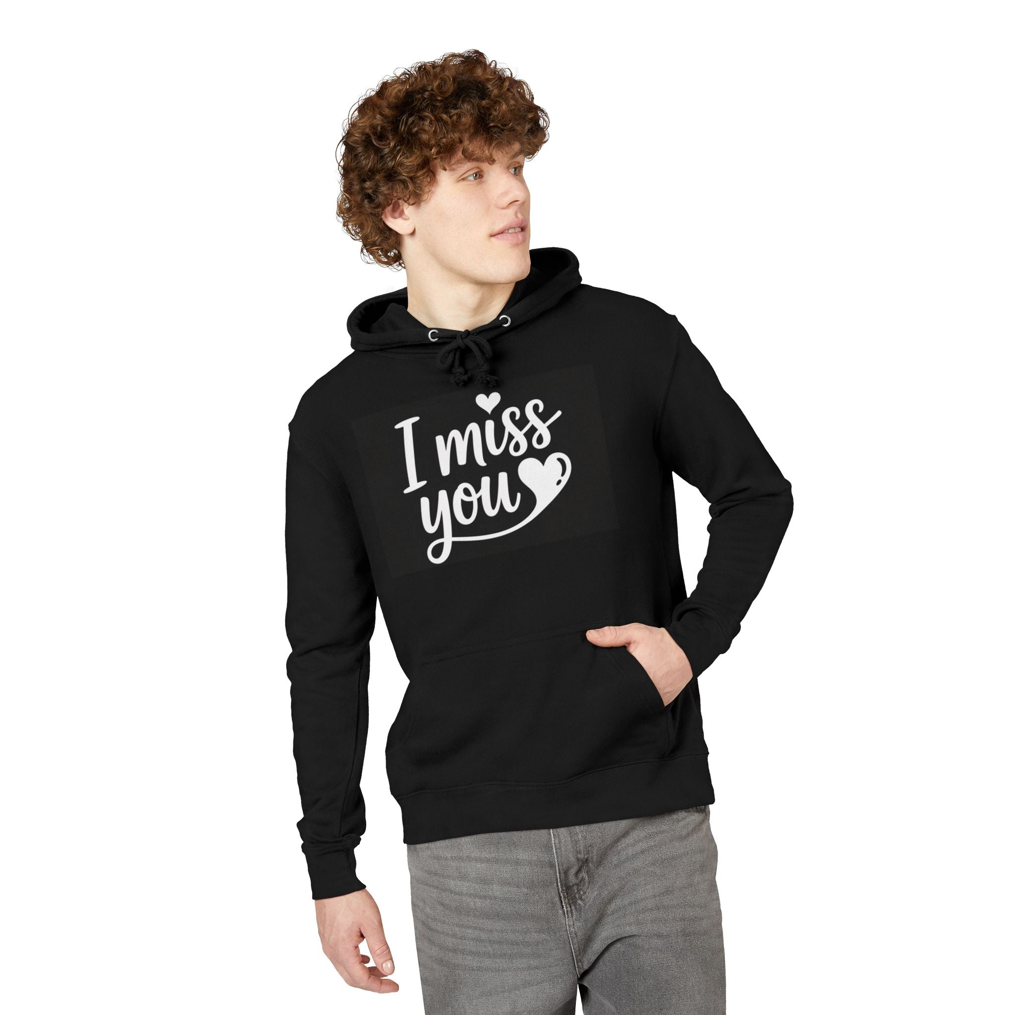 Luna Veex - I Miss You Unisex French Terry Hoodie - Comfort Wear, Heartfelt Remembrance, Thoughtful Surprise, Memorial Hoodie