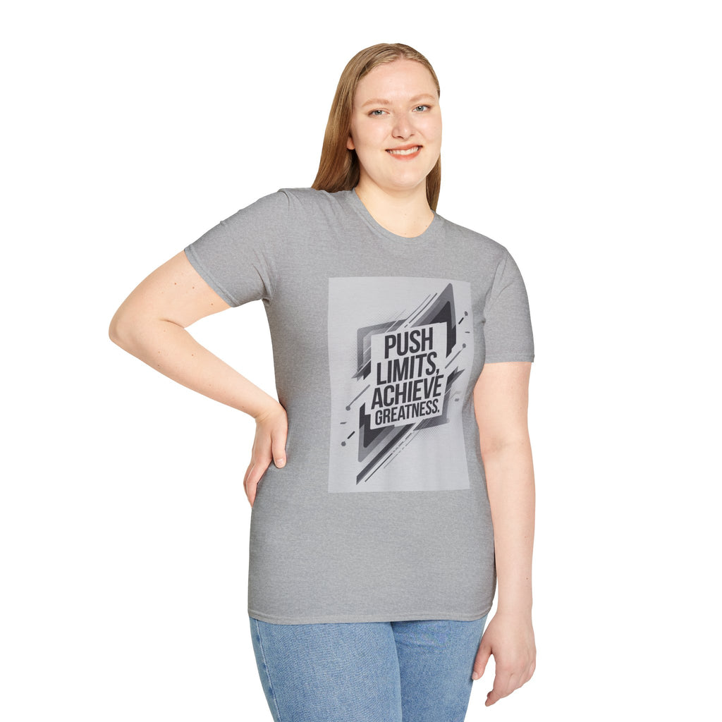 Motivational Unisex T-Shirt - "Push Limits, Achieve Greatness" - Great for Fitness, Gifts, or Daily Wear, Inspirational Apparel, [...]